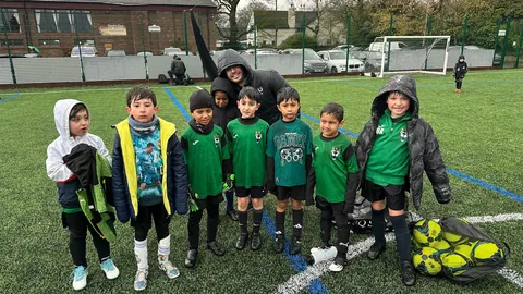 Our youngest players lined up together after a Sunday session